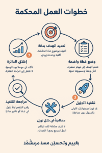 الالتزام والانظباط في خطوات العمل مع إغلاق الدائرة 4